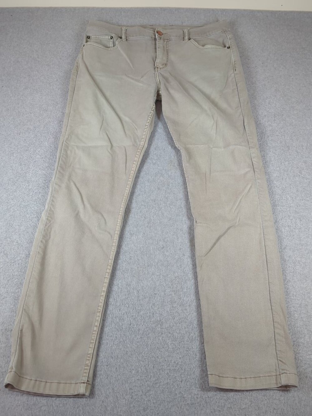 Mugsy Bucks Jeans Men's 34x32 (Fit 34x31) Tan Straight Casual Stretch